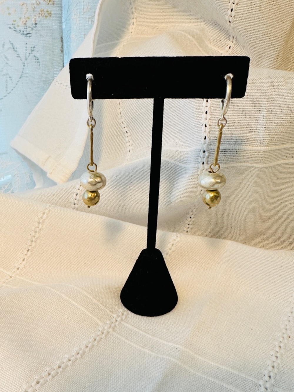 Gold & Pearl Drop Earrings - Women Jewelry